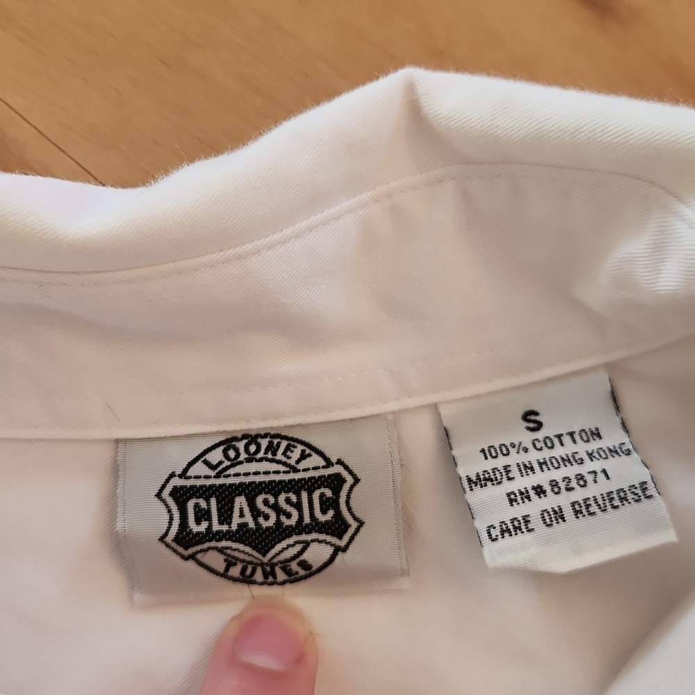 Vintage Warner Bros. Looney Tunes Classic Button-down with Cartoon Embroidery - Picture 3 of 5